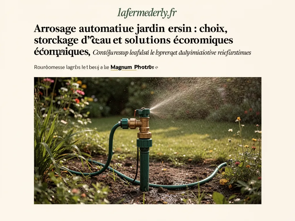 Arrosage automatique jardin : choix, stockage d'eau et solutions économiques