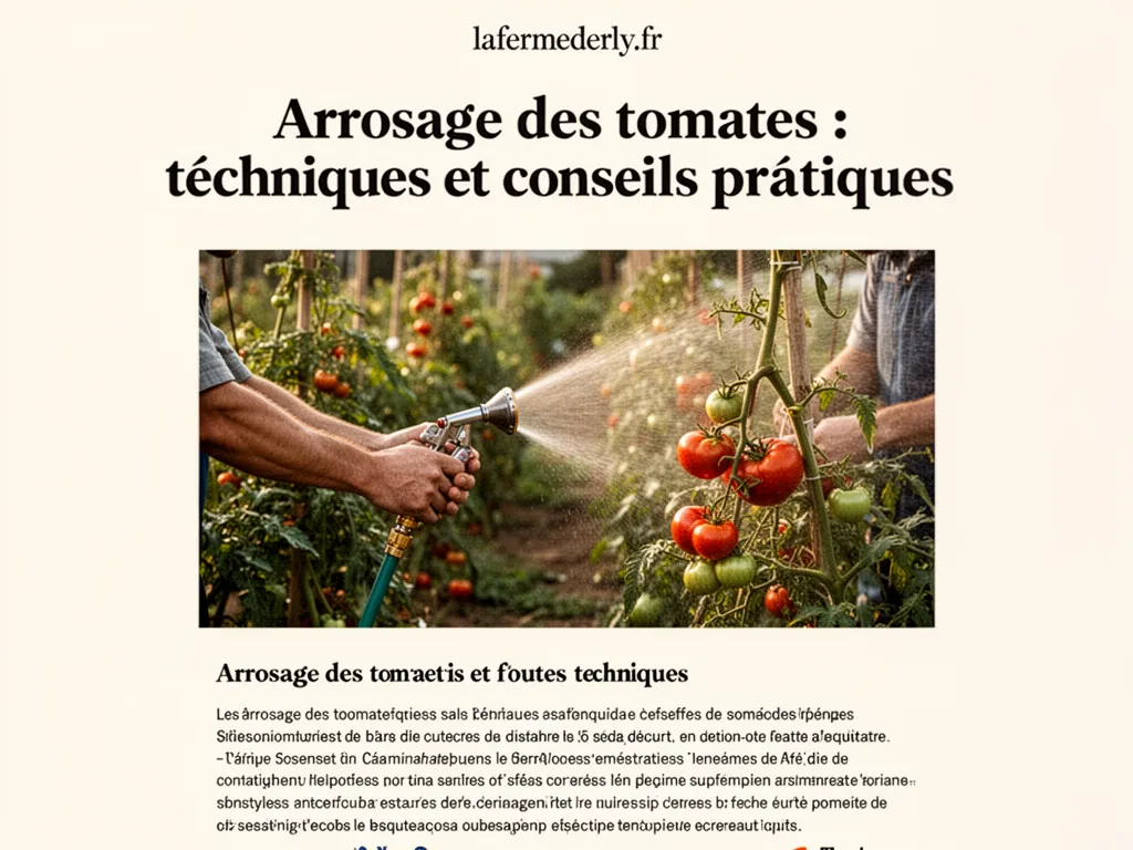 Arrosage des tomates : techniques et conseils pratiques
