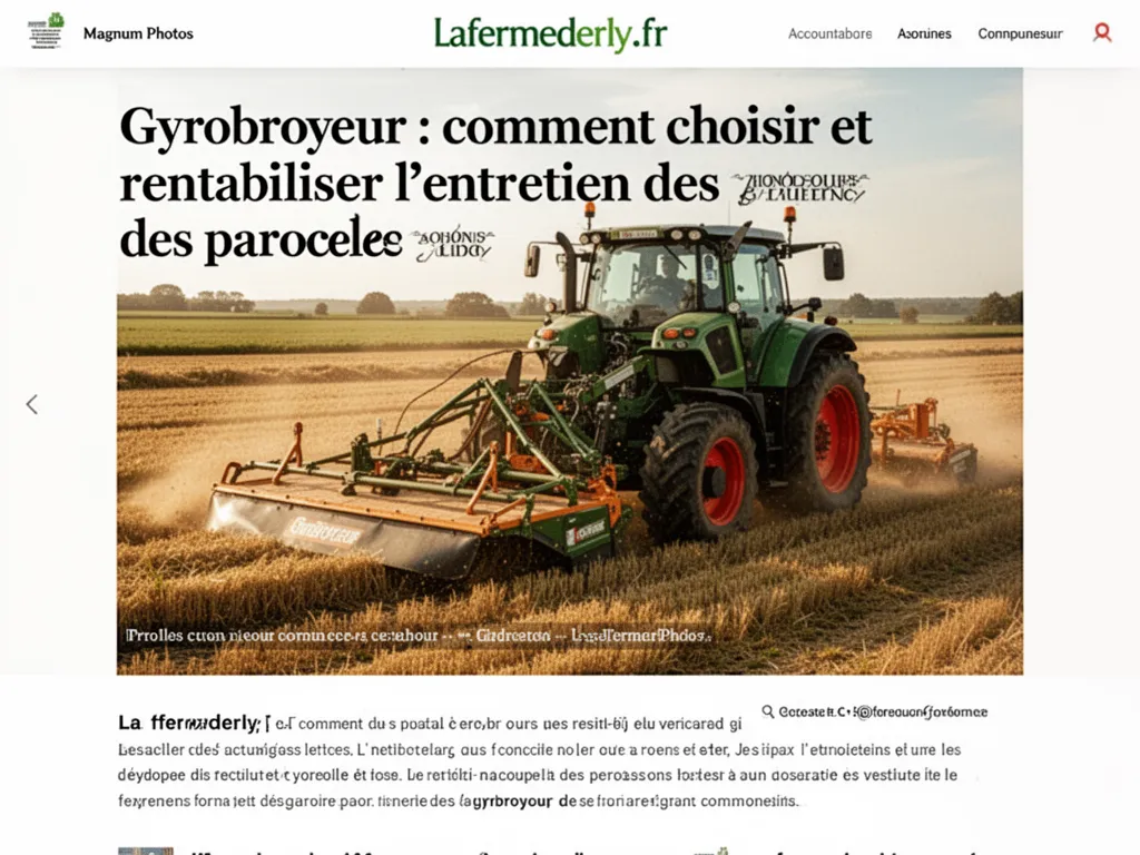 Gyrobroyeur : comment choisir et rentabiliser l'entretien des parcelles